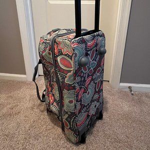 VERA BRADLEY Rolling/Wheeled Duffel Bag Light Weight Carry On Luggage
